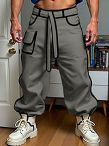 Men's Color Block Piped Cuffed Pant SKUL35093