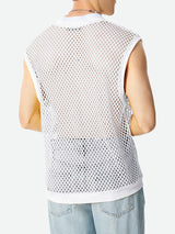 Mens Solid Color Sheer Mesh Tank SKUK74915