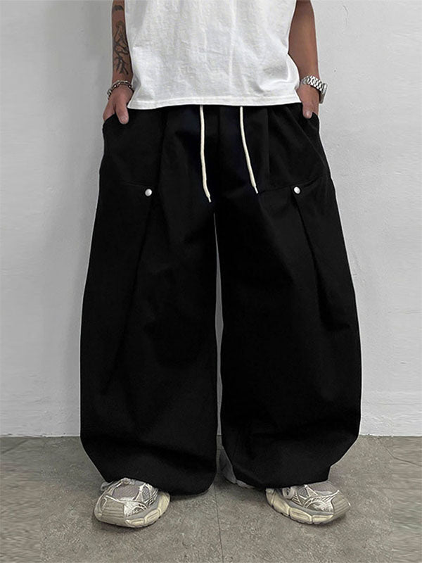Men's Solid Wide Leg Casual Pant SKUL28238
