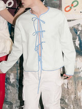 Men's Contrast Tie Long Sleeve Cardigan SKUL50118