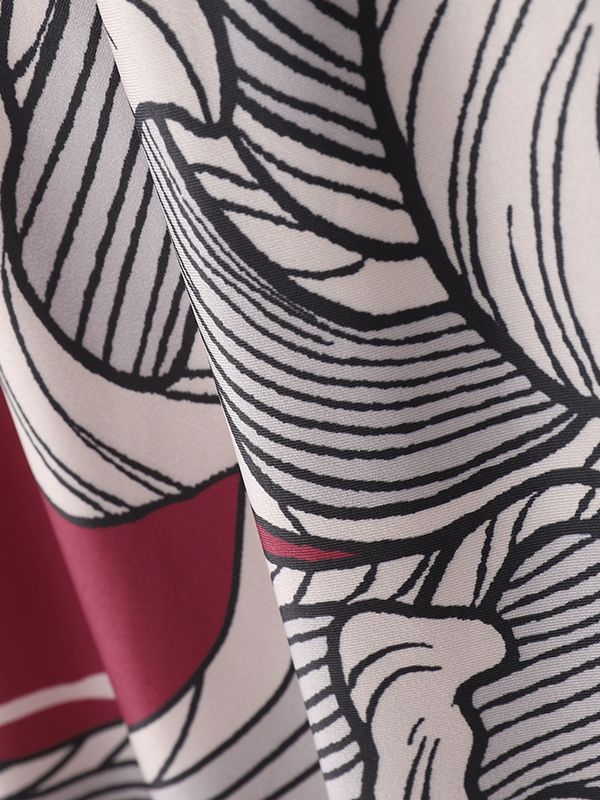 Men's Floral Tattoo Print High Neck Long Sleeve T-shirt SKUL45282