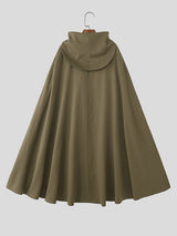 Men's Solid Color Casual Shawl Cloak SKUL30809