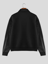 Men's Colorblock Corduroy Long Sleeve Jacket SKUL30494