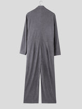 Mens Double-Breasted Corduroy Jumpsuit SKUK76084