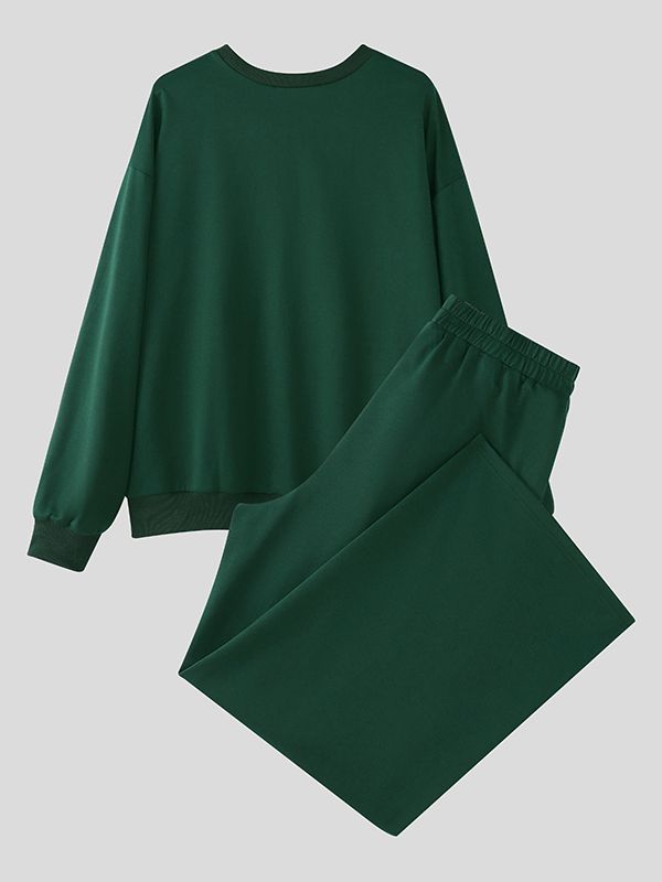 Men's Contrast Color Casual Two Piece Outfit SKUL45256