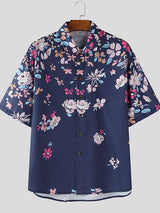 Men's Hawaiian Vacation Floral Short Sleeve Shirt SKUL26918