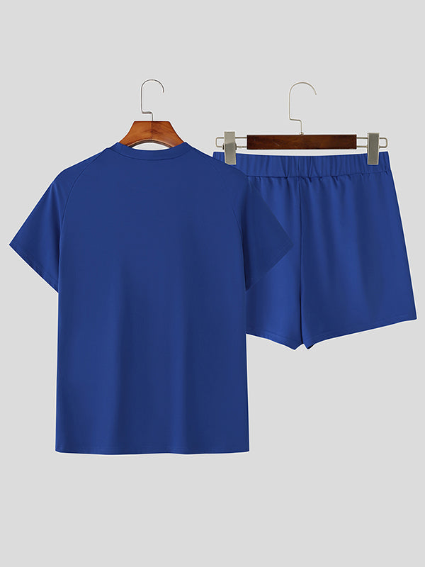 Men's Outdoor Slim Fit Breathable Two Pieces Outfit SKUL21049