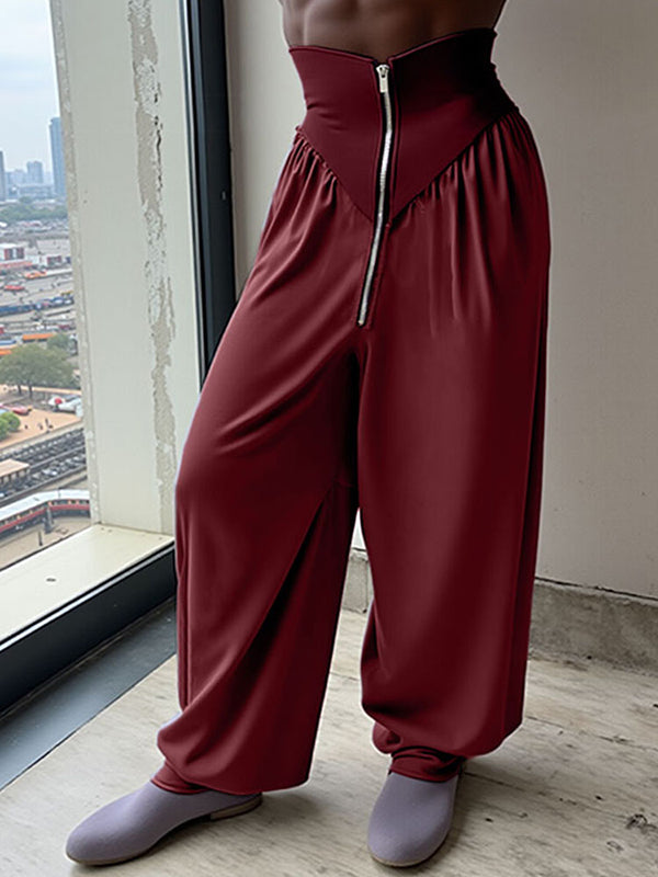 Mens Knitted High-Waist Zip Pant SKUL03116