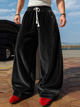 Men's Solid Color Velvet Casual Pant SKUL37680