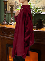 Men's Deconstructed Ribbon Long Sleeve Shirt SKUL37673