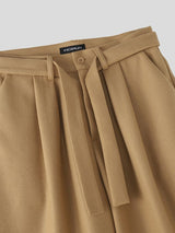 Men's Solid Color High Waist Wide Leg Pant SKUL47880