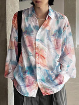 Mens Multicolor Tie-Dye Long Sleeve Shirt SKUK73678