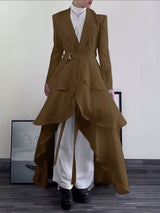 Men's Ruffled Patchwork Casual Long Sleeve Blazer SKUL29594