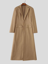 Men's Solid Color Slim Fit Long Sleeve Coat SKUL29760