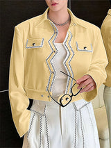 Men's Colorblock Casual Long Sleeve Jacket SKUL28355