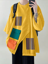 Men's Stripe Contrast Long Sleeve Shirt SKUL27179