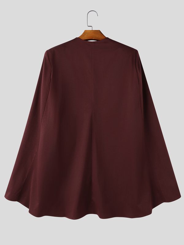 Men's Avant-Garde Aristocratic Cropped Cape Blazer SKUL79659