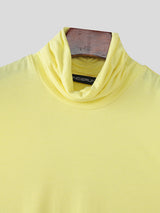 Men's Solid Color Casual Turtleneck Tank SKUL23615