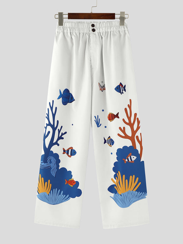 Men's Sheer Mesh Color Block Casual Pant SKUL20244