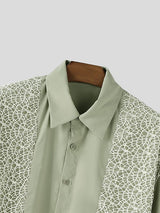 Men's Mesh Patchwork Short Sleeve Shirt SKUL35059