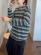 Men's Casual Striped Long Sleeve T-Shirt SKUL36396