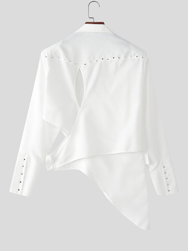 Men's Irregular Hollow Out Casual Long Sleeve Blazer SKUL22299