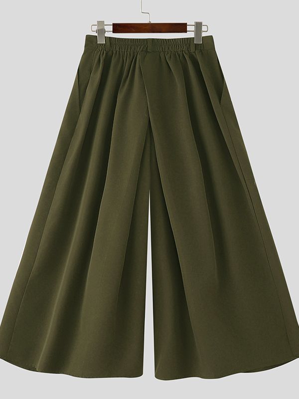 Men's Deconstructed Solid Color Pleated Pant SKUL48757