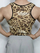 Men's Leopard Print Casual Tank SKUL22218