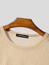 Men's Solid Color Semi-Sheer Long Sleeve T-Shirt SKUL41231