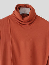 Men's Textured Knit Layered Long Sleeve T-shirt SKUL43949