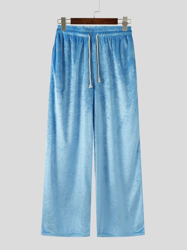 Men's Solid Color Velvet Casual Pant SKUL37680