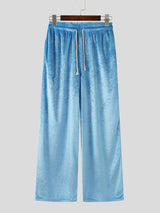 Men's Solid Color Velvet Casual Pant SKUL37680