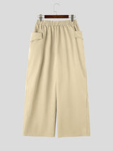 Men's Japanese Workwear City Walk Pleated Waist Flap Pocket Balloon Wide-Leg Pant SKUL85258