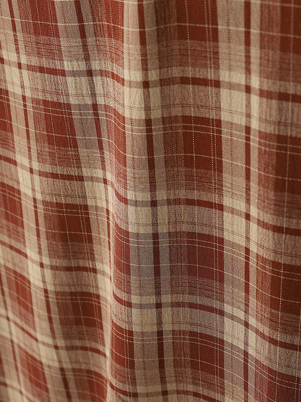 Men's Plaid Hooded Casual Two Pieces Outfit SKUL26989