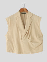 Mens Solid Color Casual Sleeveless Waistcoat SKUL10716
