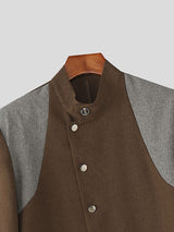 Men's Contrast Color Casual Two Pieces Outfit SKUL41380