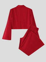 Men's Hollow Flared Casual Two Pieces Outfit SKUL36321