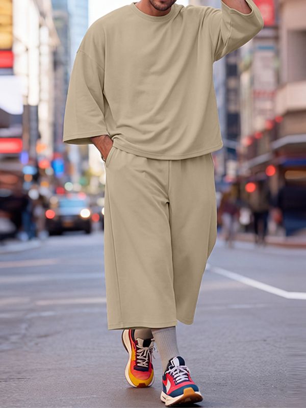 Men's High Street Urban Casual Oversized Baggy Two Pieces Outfit SKUL81100