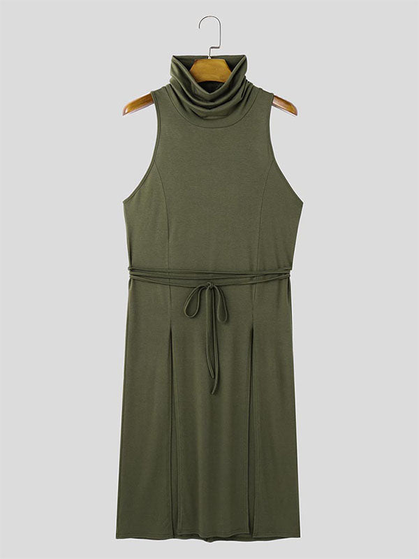 Mens Knit High-Neck Sleeveless Tank SKUK89050