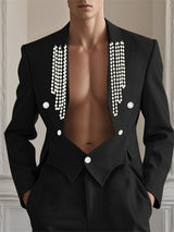 Mens Pearl Detail Long Sleeve Blazer SKUK94573