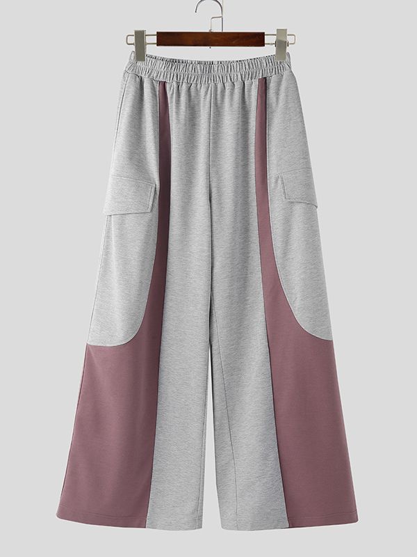 Men's Deconstructed Contrast Color Casual Pant SKUL47883