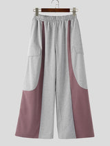 Men's Deconstructed Contrast Color Casual Pant SKUL47883