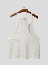 Mens Sheer Mesh Hollow-Out Casual Tank SKUL19806