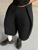 Men's Solid Oversized Casual Cropped Pant SKUL38072