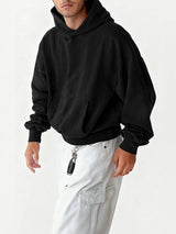 Men's Solid Color Kangaroo Pocket Hoodie SKUL34131