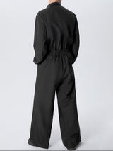 Mens Asymmetrical Hem Long Sleeve Jumpsuit SKUK76323