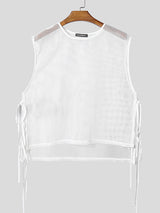 Mens Sheer Mesh Cut-Out Tank SKUL02390
