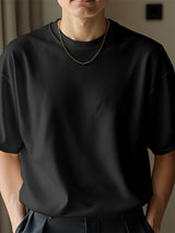 Mens Solid Color Casual Short Sleeve T-Shirt SKUL16852