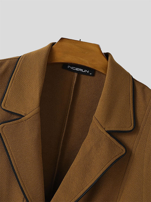 Mens Bold Stripe Contrast Color Knit Casual Waistcoat SKUL16755