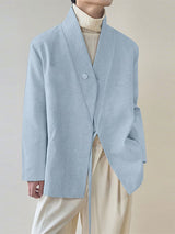 Men's Solid Color Tie Casual Long Sleeve Blazer SKUL27434